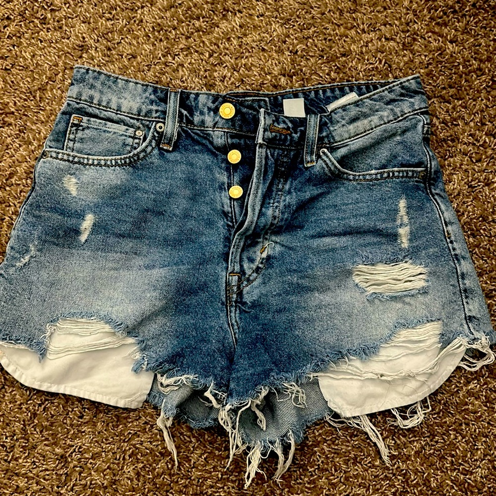 Denim ripped jeans